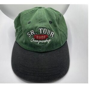 Ahead Vintage 2002 Sr Tour Championship Golf Hat Green Black Adjustable Dad Cap